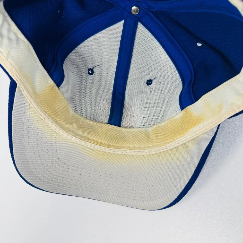 VTG Chicago Cubs Baseball Hat 7 1/4 Blue Red C Logo Sports Specialties 100% Wool